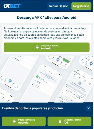 Descarga oficial 1xBet para Android fácil